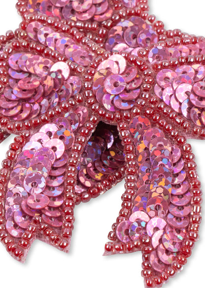[Konges Slojd]2Pack Sequin Bow Hair Clip - Rapture Rose
