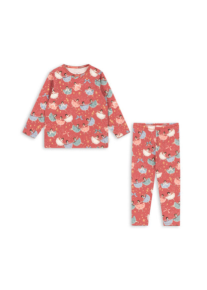 [Konges slojd] Basic Blouse / Pants Set GOTS - Bow Ballerina Blush