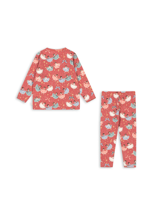 [Konges slojd] Basic Blouse / Pants Set GOTS - Bow Ballerina Blush