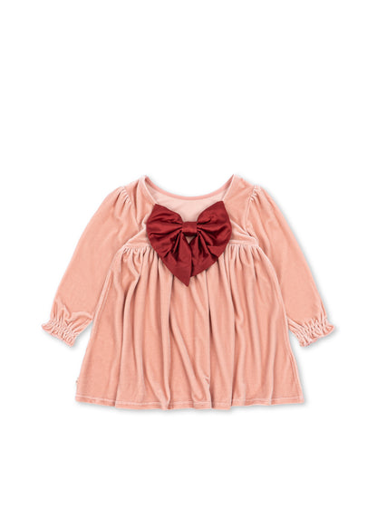 [Konges slojd] Gia Bow Dress GRS - Mellow Rose