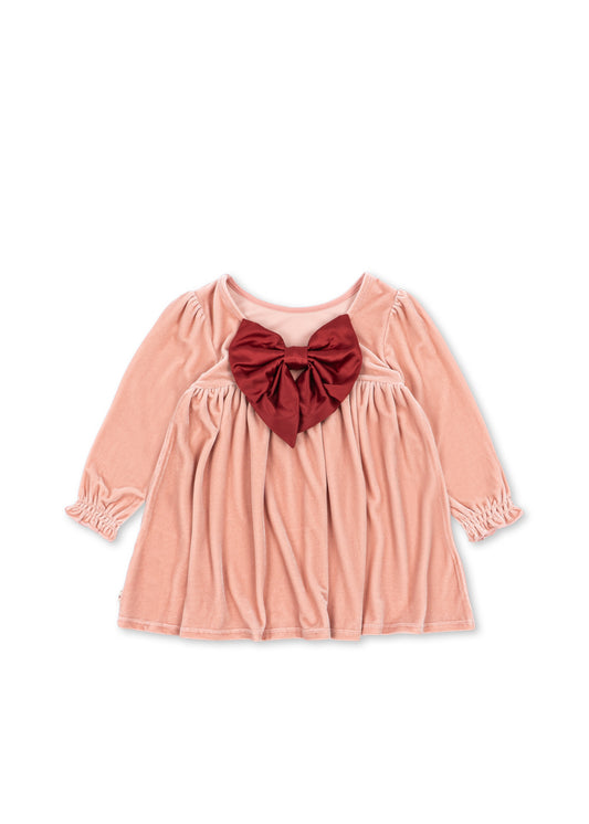 [Konges slojd] Gia Bow Dress GRS - Mellow Rose