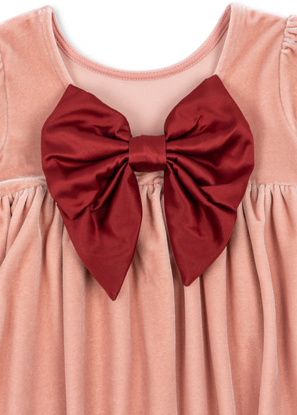 [Konges slojd] Gia Bow Dress GRS - Mellow Rose