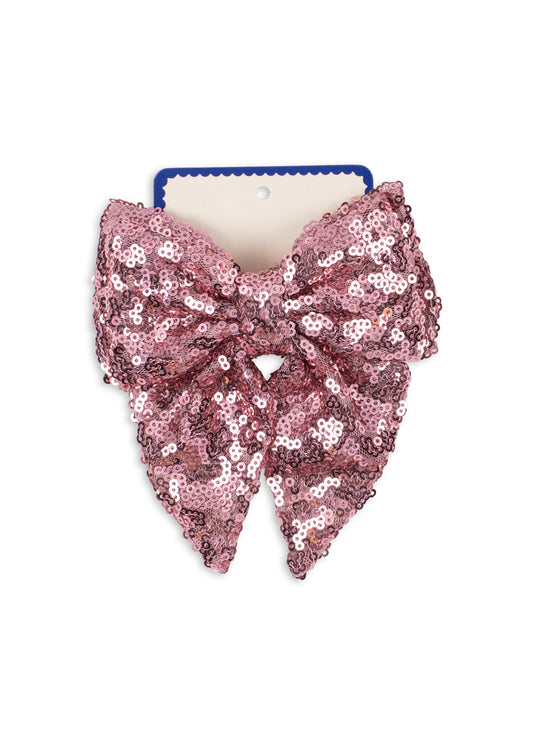 [Konges Slojd]|Tindra Sequin Bow Hair Clip - Rosewater