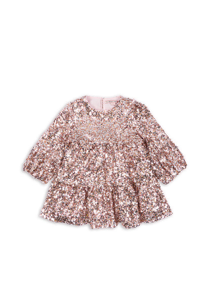 [Konges slojd]Lila Sequins Dress - Grey/Rosa
