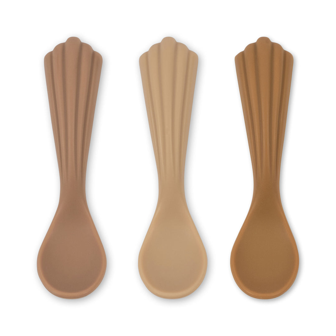 [Konges slojd] 3Pack Shell Spoon Silicone - Shell