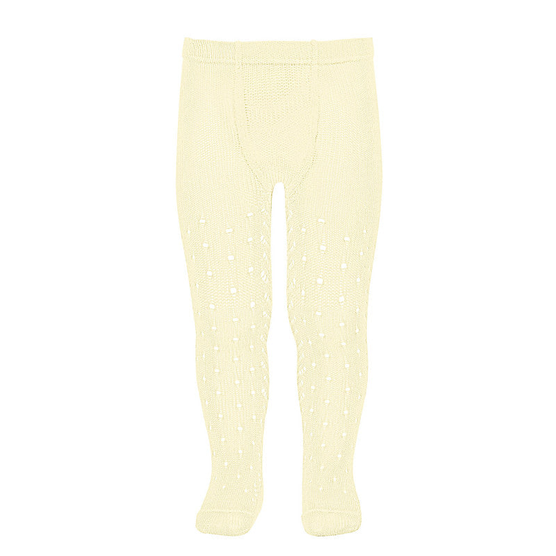 [Condor] Perle Openwork Tights With Dot And Spike Openwork - [610 Butter]