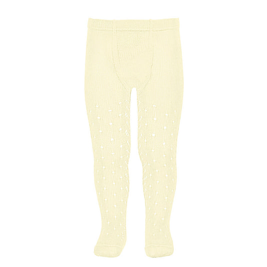 [Condor] Perle Openwork Tights With Dot And Spike Openwork - [610 Butter]