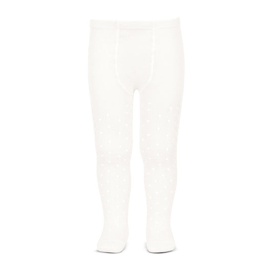 [Condor] Perle Openwork Tights With Dot And Spike Openwork - [202 Cream]