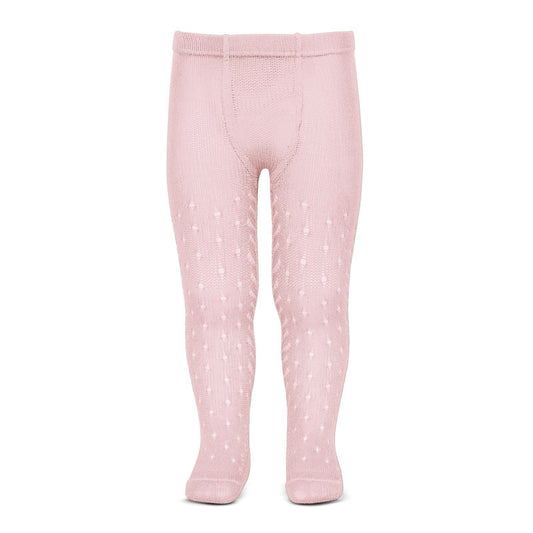 [Condor] Perle Openwork Tights With Dot And Spike Openwork - [500 Pink ]