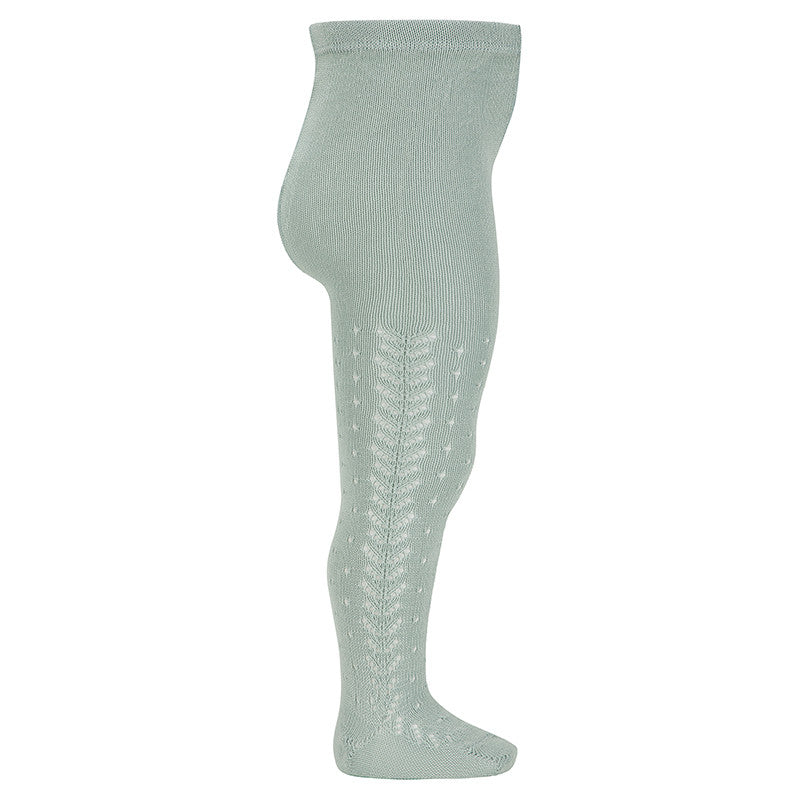 [Condor] Perle Openwork Tights With Dot And Spike Openwork - [495 Sea Mist ]