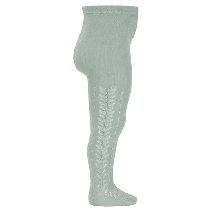 [Condor] Perle Openwork Tights With Dot And Spike Openwork - [495 Sea Mist ]