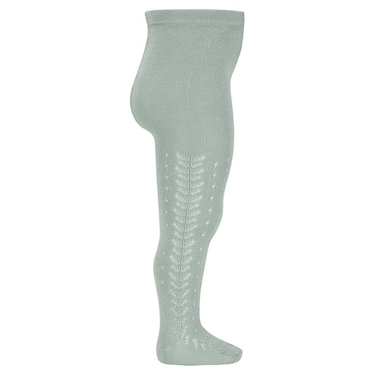 [Condor] Perle Openwork Tights With Dot And Spike Openwork - [495 Sea Mist ]