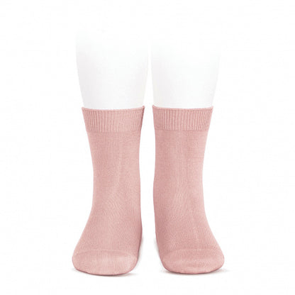 [Condor] Plain Stitch Basic Short Socks - [526 Pale Pink]
