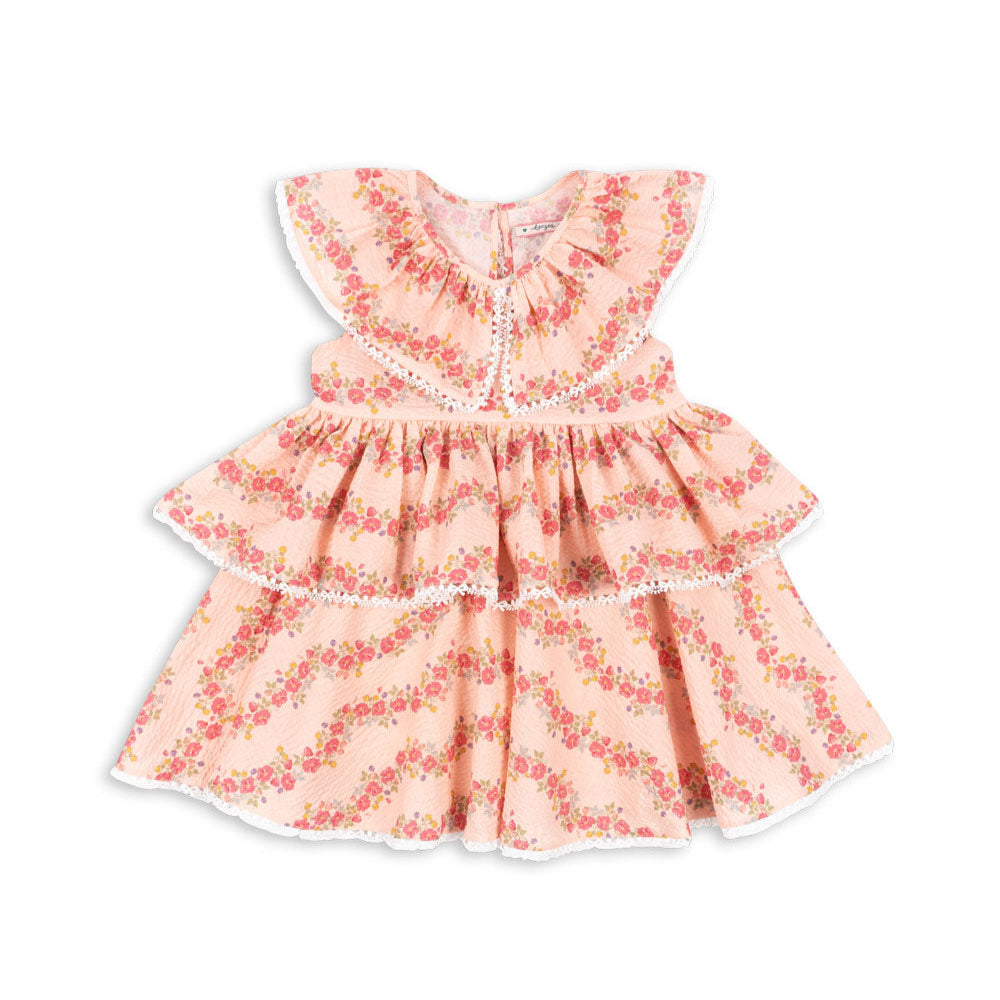 [Konges slojd] Bella Frill Dress GOTS - Floria Pink