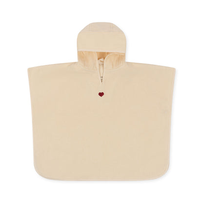 [Konges slojd] Terry Poncho Embroidery GOTS - Swan