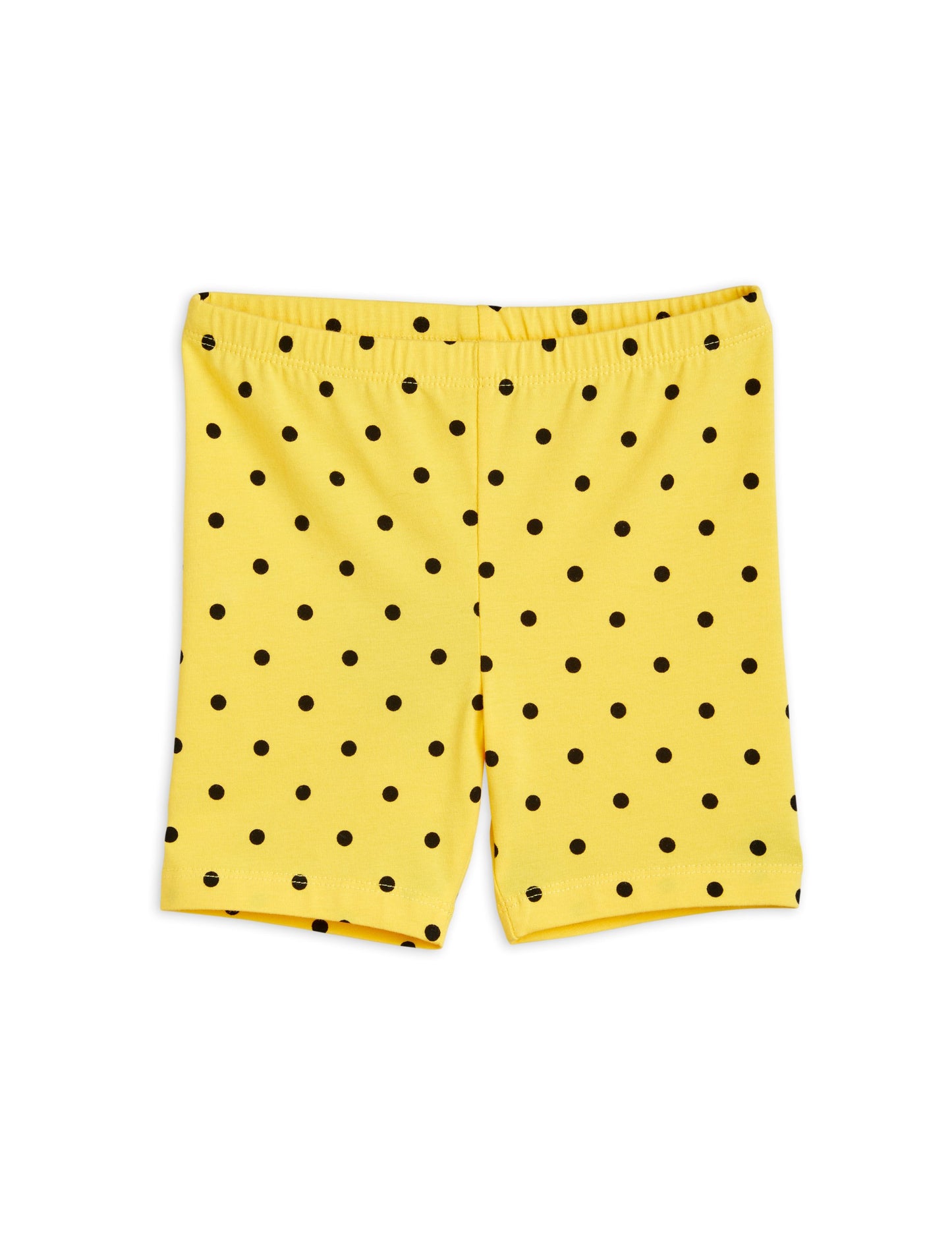 Polka dot bike shorts - yellow