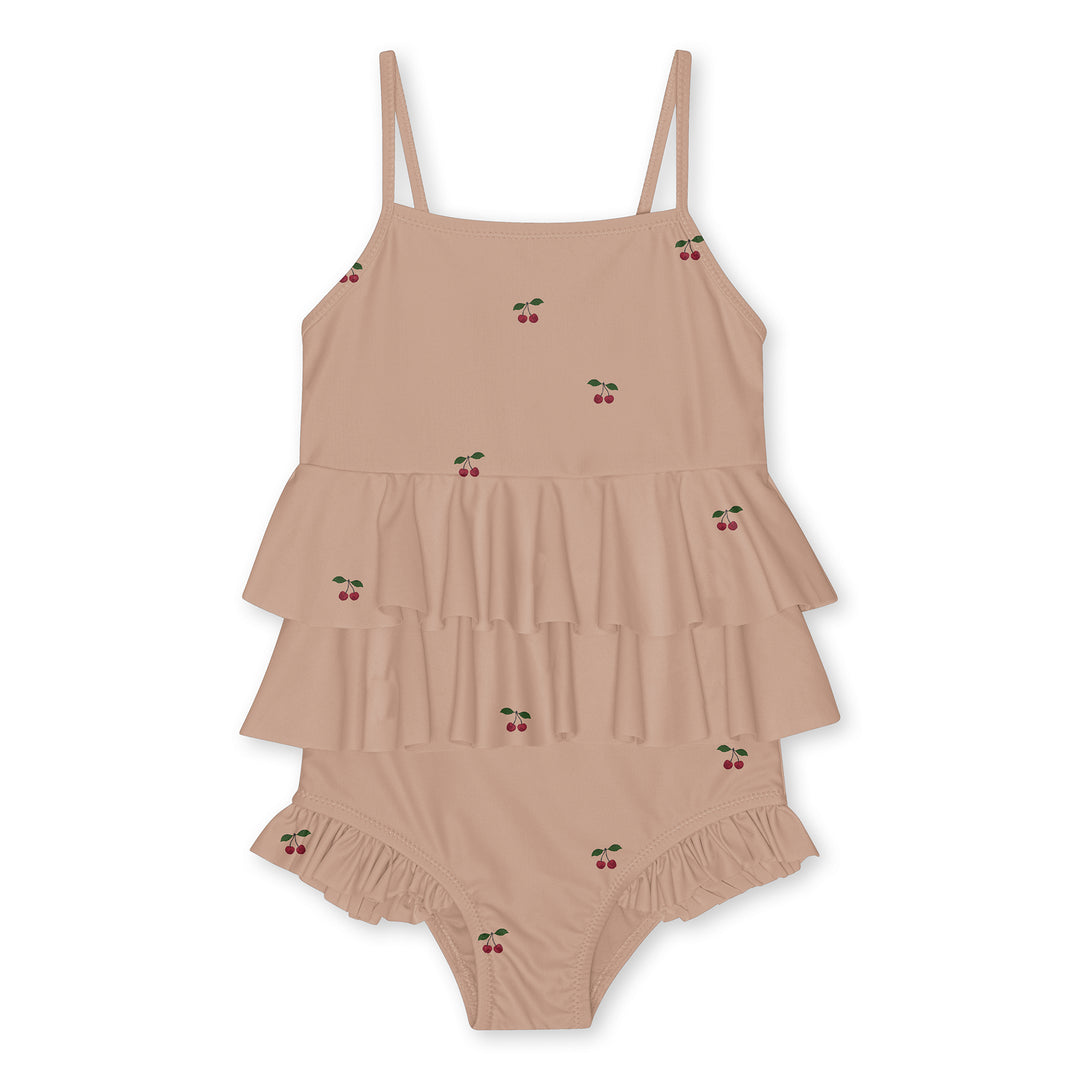 [Konges slojd] Manuca Frill Swimsuit - Cherry Blush