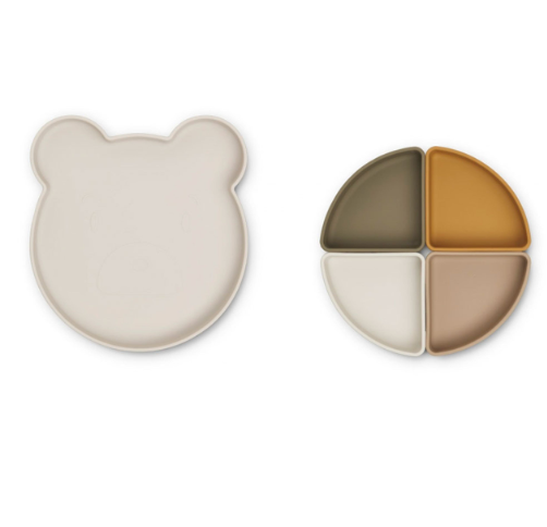 [Liewood] Arne Divider Plate - Mr Bear Sandy Multi mix