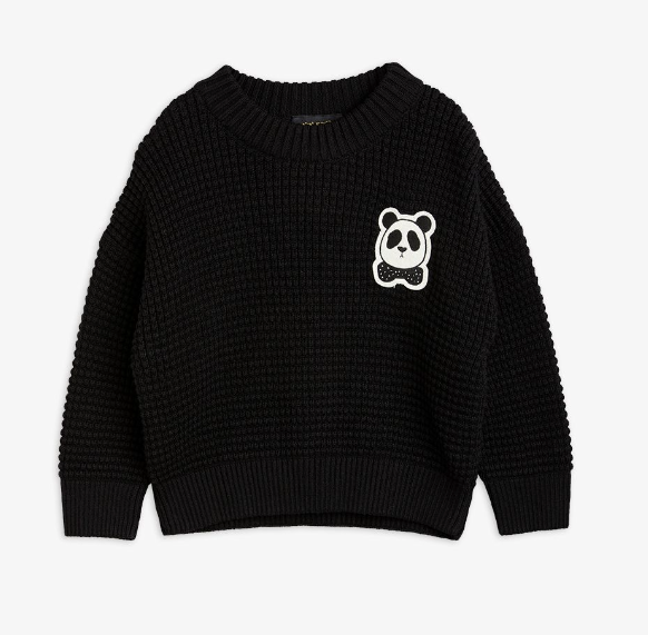 [Mini Rodini] Panda Knitted Sweater - Black