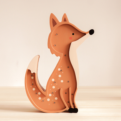 [r o o m G A G A ] Wooden Fox Lamp