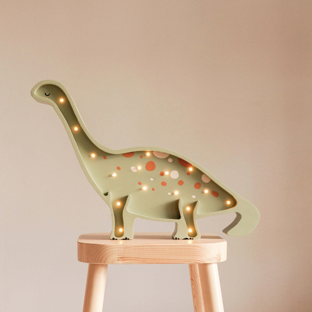 [r o o m G A G A ] Wooden Dino Lamp