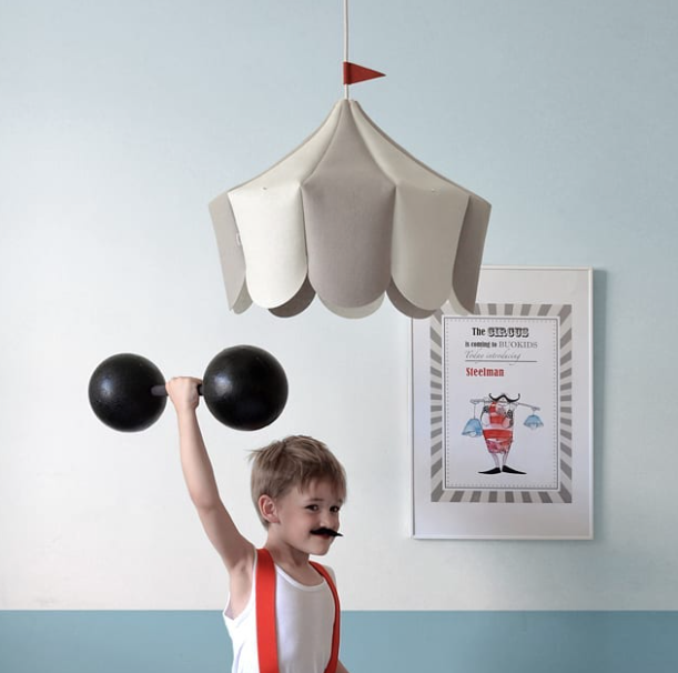 Circus hanging lamp grey